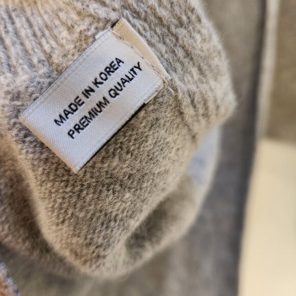 Cashmere 100 knit coat shawl cape cardigan - Picture 4 of 5